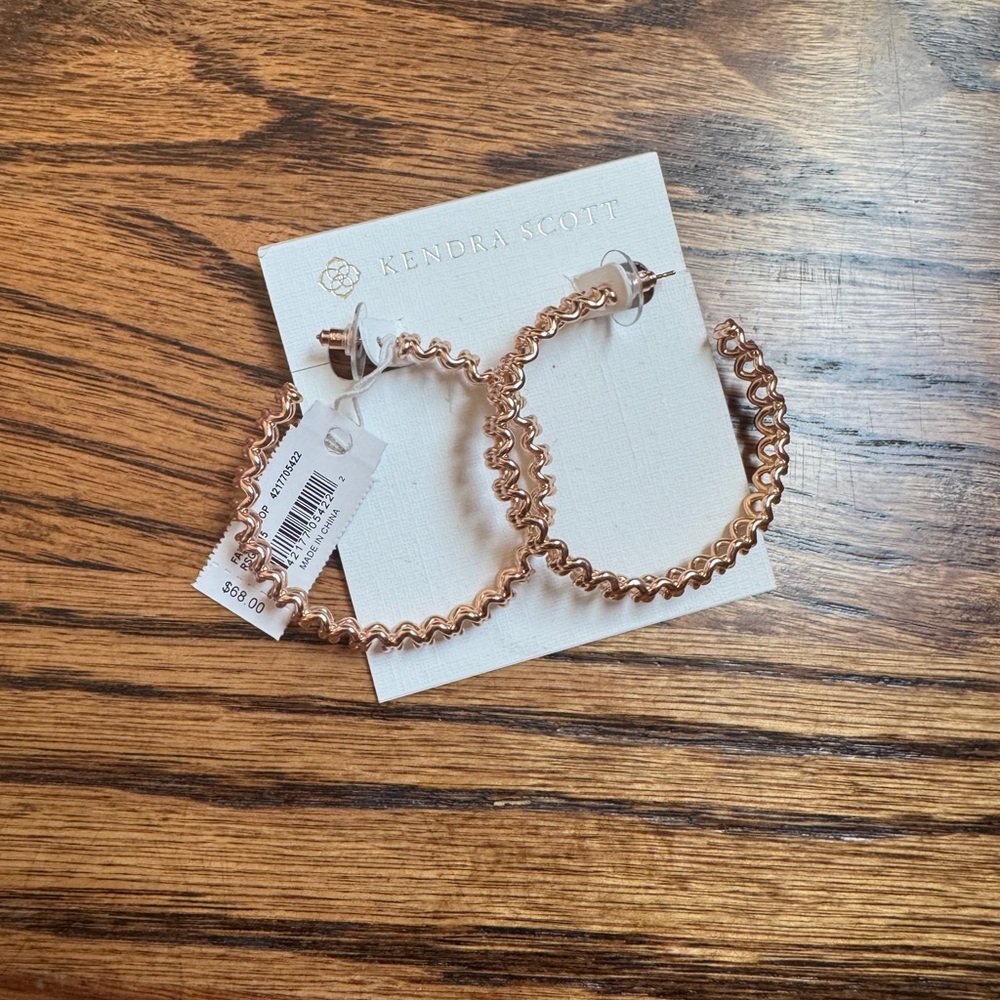 Kendra Scott Rose Gold Fallyn Hoop Earrings